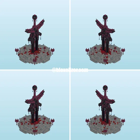 Nether Portal Sword Structure Minecraft schematic