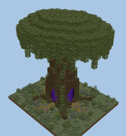 Nether Portal Treehouse Minecraft schematic preview