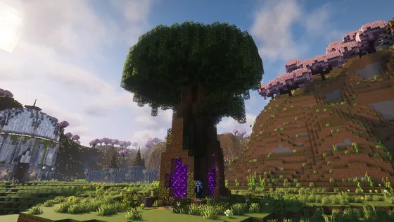 Nether Portal Treehouse Minecraft schematic