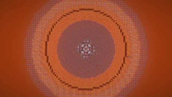 Nether Roof Gold Farm with Automatic Crafting Modules Minecraft schematic