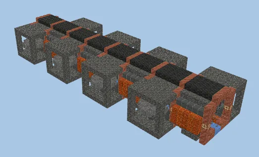 Nether Steampunk Tunnel Connector Minecraft schematic