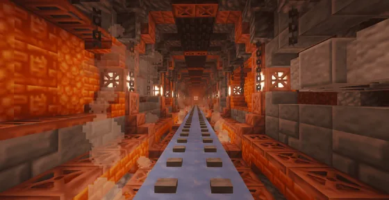 Nether Steampunk Tunnel Connector Minecraft schematic