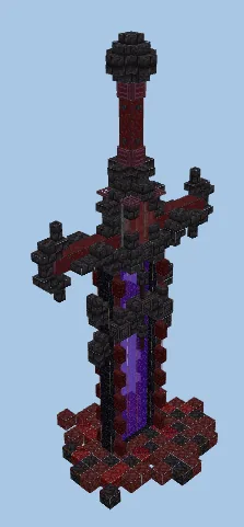 Nether Sword Portal Build Minecraft schematic