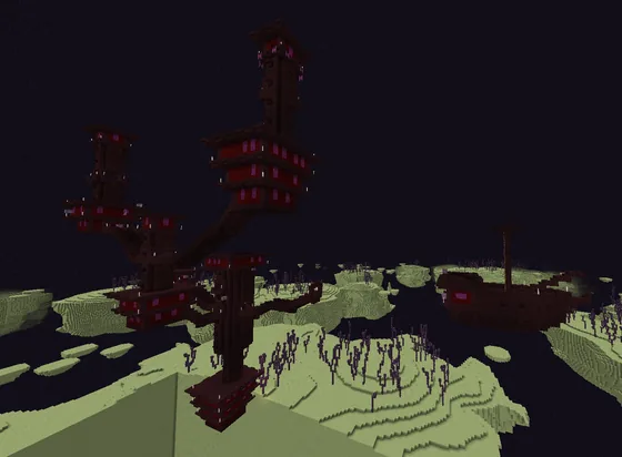 Nether Themed End City Structure Minecraft schematic
