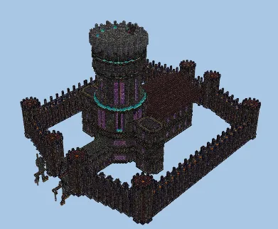 Netherite Knight Castle Recreation Minecraft schematic
