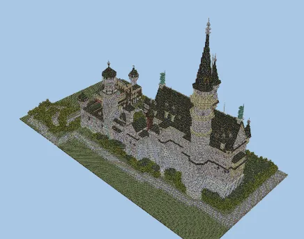 Neuschwanstein Castle Structure Minecraft schematic