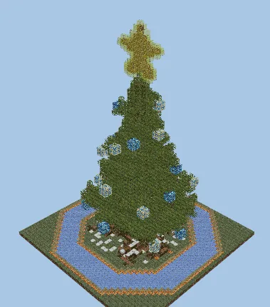 New Year Tree and Skating Rink Minecraft schematic