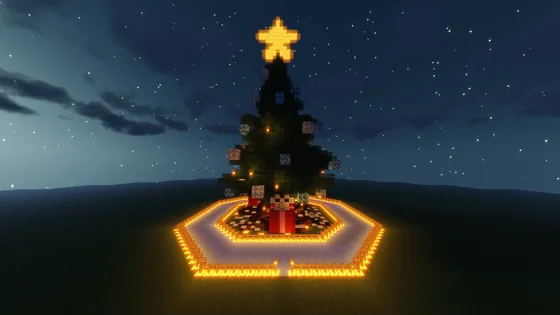 New Year Tree and Skating Rink Minecraft schematic