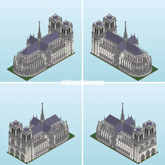Notre Dame Cathedral Replica Minecraft schematic