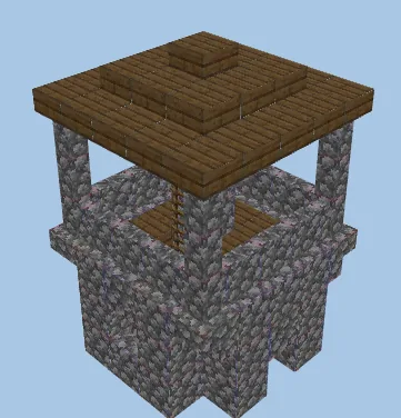Oak Tower Topper Section Minecraft schematic preview