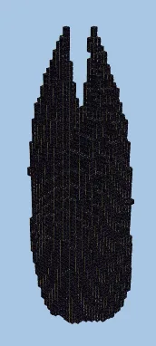 Obsidian Comet Structure Minecraft schematic