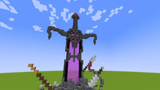 Obsidian Sword Structure Minecraft schematic