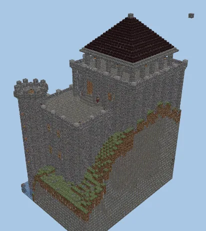 Ocean Island Castle Structure Minecraft schematic