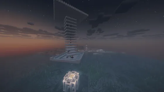 Ocean Mob Farm With AFK And Storage Minecraft schematic