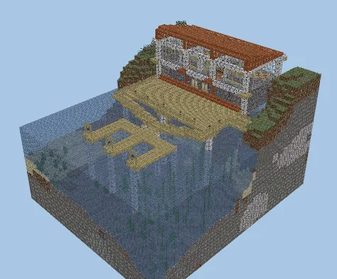 Ocean View Survival House Minecraft schematic preview