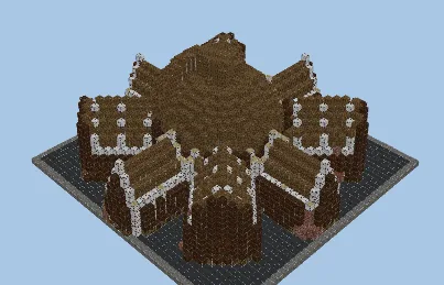 Octagonal Hotel Interior Design Minecraft schematic