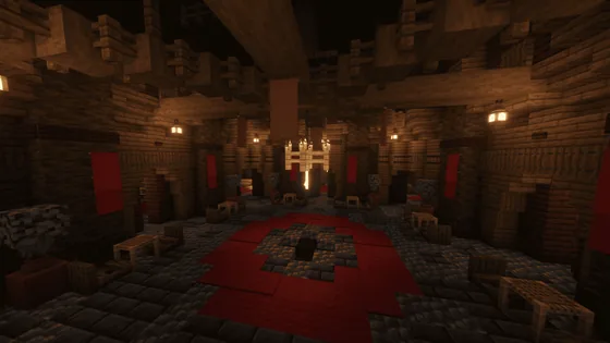 Octagonal Hotel Interior Design Minecraft schematic