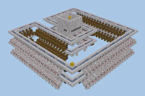 Oneblock Item Sorter System Minecraft schematic preview