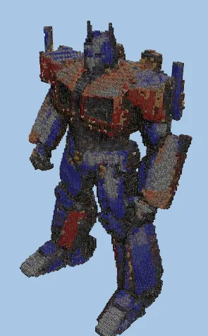 Optimus Prime Transformer Statue Minecraft schematic