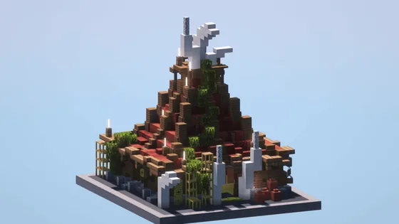 Orchish Pyramidal Huts 1-3 Style Minecraft schematic