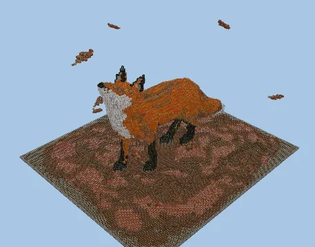 Organic Fox Sculpture Minecraft schematic