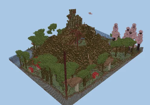 Organic Tree Base Minecraft schematic preview