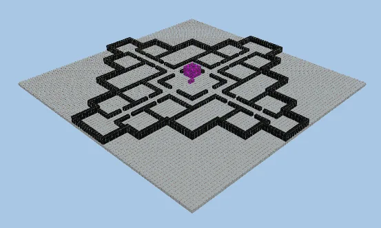 Organized 5x5 Chunk Floorplan Layout Minecraft schematic preview