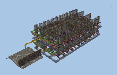 Overpowered Bamboo Farm Minecraft schematic