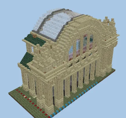 Parisian Train Station Design Minecraft schematic