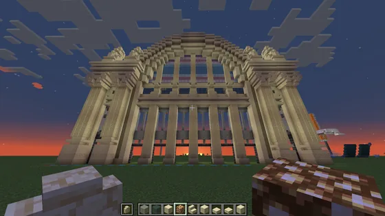 Parisian Train Station Design Minecraft schematic
