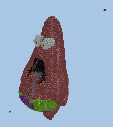 Patricio Star Minecraft Statue Decoration Minecraft schematic