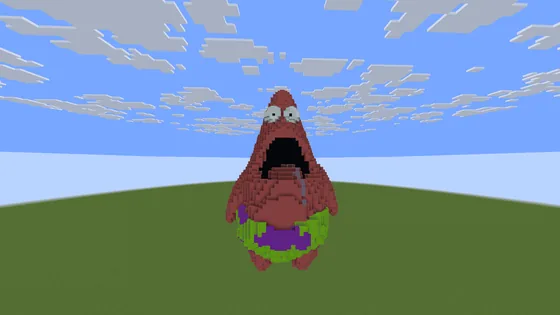 Patricio Star Minecraft Statue Decoration Minecraft schematic