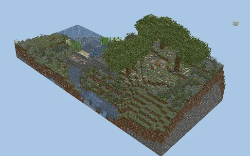 Peaceful Minecraft Garden Oasis Build Minecraft schematic