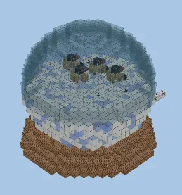 Penguin Habitat Glass Sphere Minecraft schematic preview