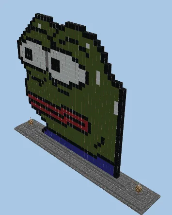 Pepe Frog Pixel Art Design Minecraft schematic preview
