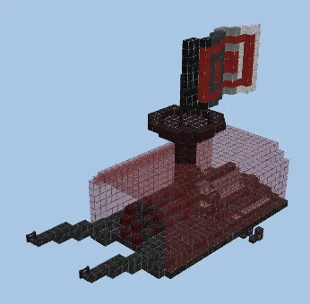 Piglin Artillery Ship Minecraft schematic