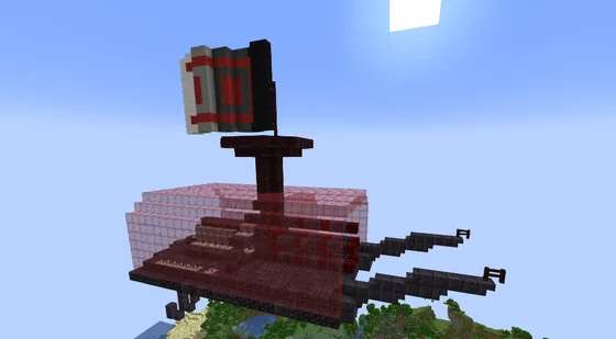 Piglin Artillery Ship Minecraft schematic