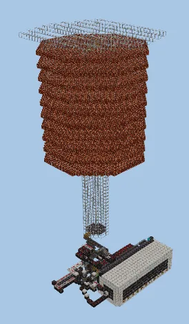 Piglin Gold Farm With Storage Minecraft schematic