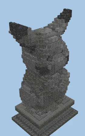 Pikachu Pokemon Statue Minecraft schematic