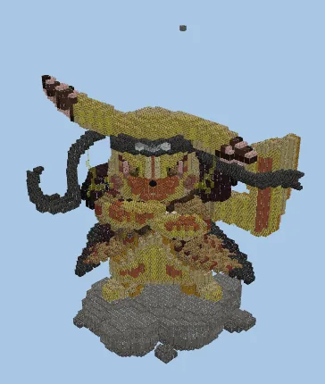 Pikachu Statue For Dragon Egg Display Minecraft schematic preview