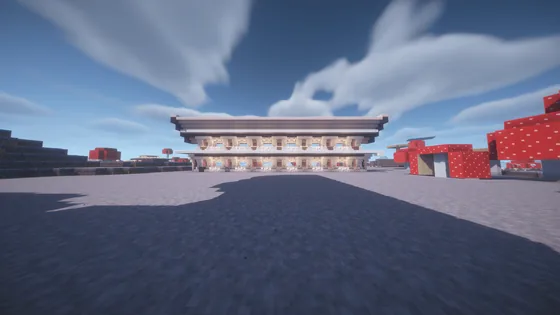 Pink and Gray Trading Hub Minecraft schematic
