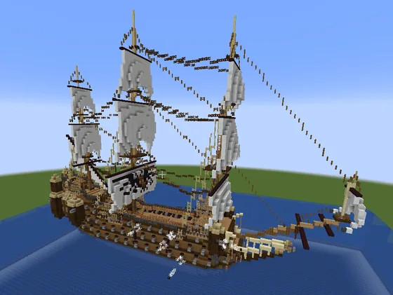 Pirate Ship Build Minecraft schematic