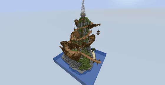 Pirate Shipwreck Island Base Minecraft schematic