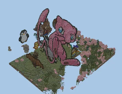 Pixel Art Base Minecraft schematic preview