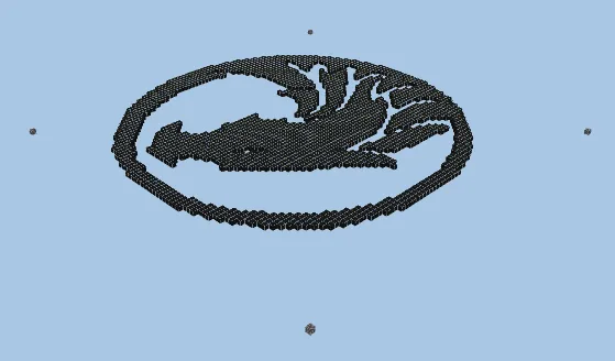 Pixel Art Dragon Yin-Yang Minecraft schematic