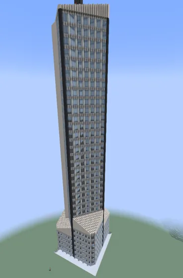 Platinum Residential Tower with Antenna Minecraft schematic