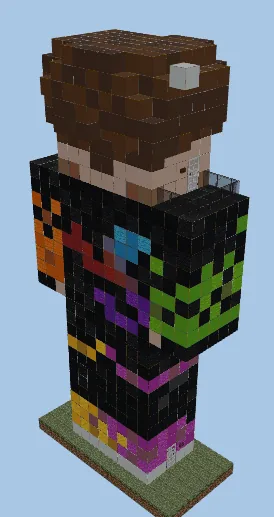 Player Skin Statue House Minecraft schematic preview