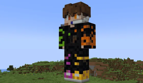 Player Skin Statue House Minecraft schematic