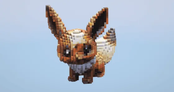 Pokemon Eevee Statue Minecraft schematic