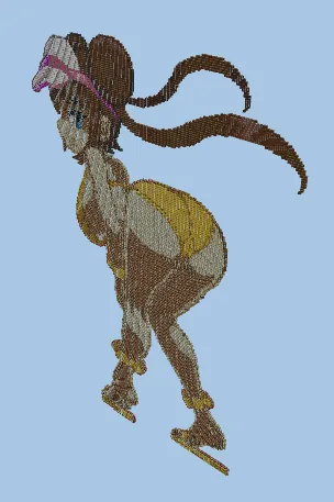 Pokemon Rosa Bikini Pixel Art Minecraft schematic